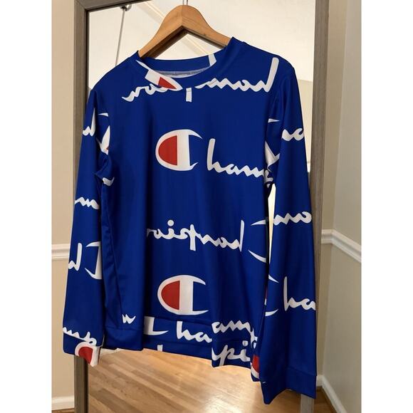 Y2K Champion Reverse Weave Style Shirt Unisex Large Rare Design Size large - Picture 2 of 4